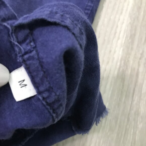 Post Imperial Blue Shirt Button Front Long Sleeve Hipster Mens M - Picture 4 of 8